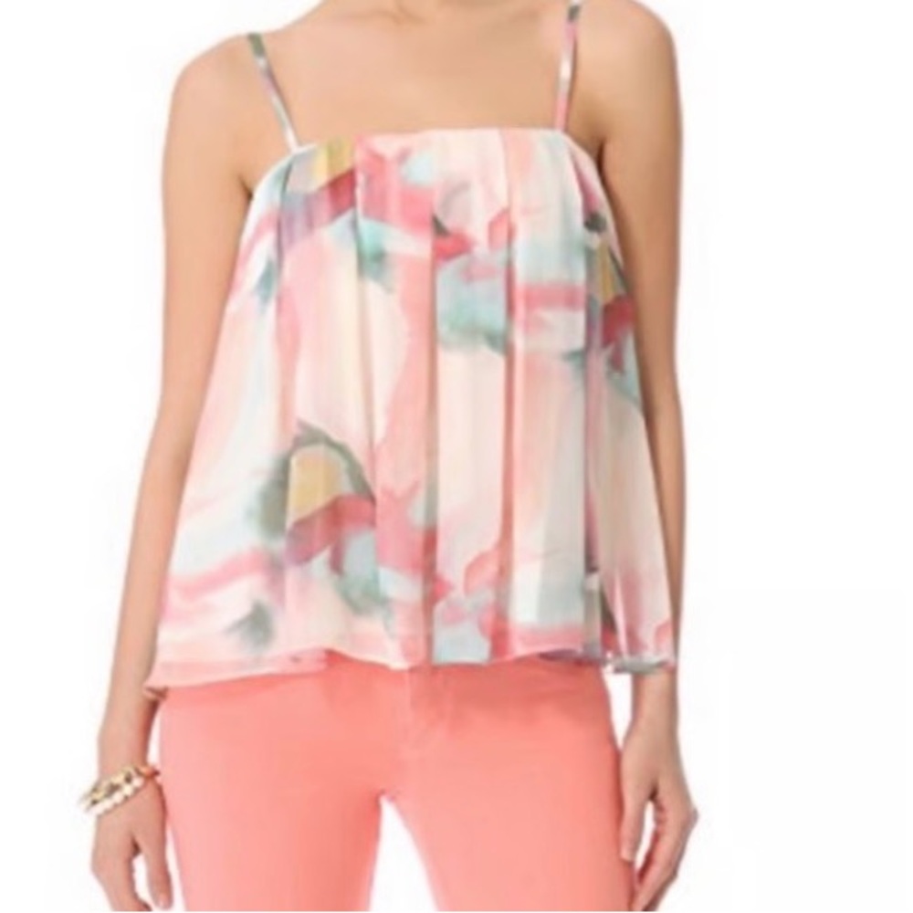 Alice + Olivia Pastel Watercolor Tank Top